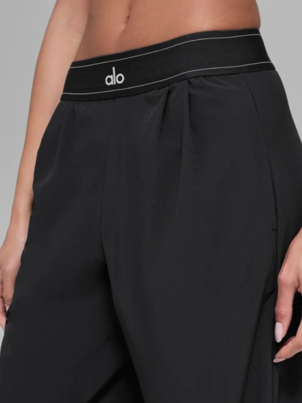 ALO Suit Up Trouser Pants (Long)-Black-Size Large Long - Picture 4 of 10
